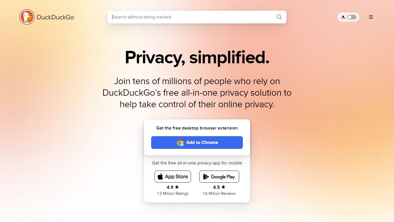 DuckDuckGo — Privacy, simplified.